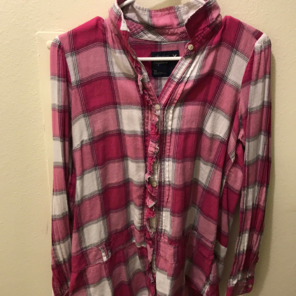Long Sleeve Plaid Button-Up
